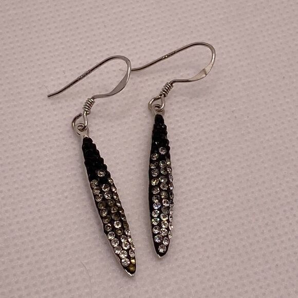 💛 Y2K 925 Crystal Drop Earrings - Picture 2 of 4